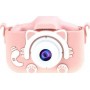 Q1 Kitty Kids Compact Φωτογραφική Μηχανή 12MP με Οθόνη 2" και Ανάλυση Video 4608 x 3456 pixels Ροζ