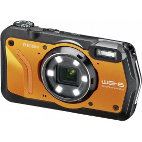 Ricoh WG-6 Compact Φωτογραφική Μηχανή 20MP Οπτικού Ζουμ 5x με Οθόνη 3" και Ανάλυση Video 4K UHD Πορτοκαλί