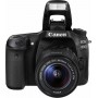 Canon DSLR Φωτογραφική Μηχανή EOS 80D Crop Frame Kit (EF-S 18-55mm F3.5-5.6 IS STM) Black