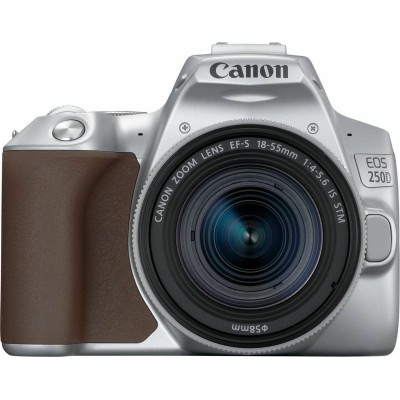 Canon DSLR Φωτογραφική Μηχανή EOS 250D Crop Frame Kit (EF-S 18-55mm F4-5.6 IS STM) Silver