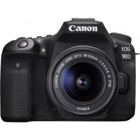Canon DSLR Φωτογραφική Μηχανή EOS 90D Crop Frame Kit (EF-S 18-55mm F3.5-5.6 IS STM) Black Canon DSLR Φωτογραφική Μηχανή EOS 90D Crop Frame Kit (EF-S 18-55mm F3.5-5.6 IS STM) Black