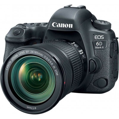 Canon DSLR Φωτογραφική Μηχανή EOS 6D Mark II Full Frame Kit (EF 24-105mm F3.5-5.6 IS STM) Black