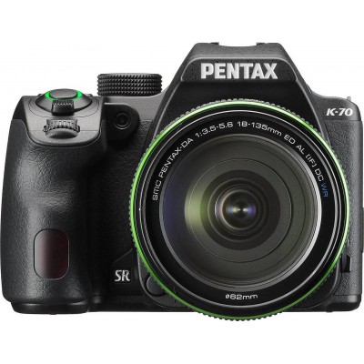 Pentax DSLR Φωτογραφική Μηχανή K-70 Crop Frame Kit (smc DA 18-135mm F3.5-5.6 ED AL [IF] DC WR) Black