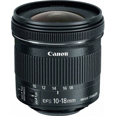 Canon Crop Φωτογραφικός Φακός EF-S 10-18mm f/4.5-5.6 IS STM Wide Angle Zoom για Canon EF-S Mount Black