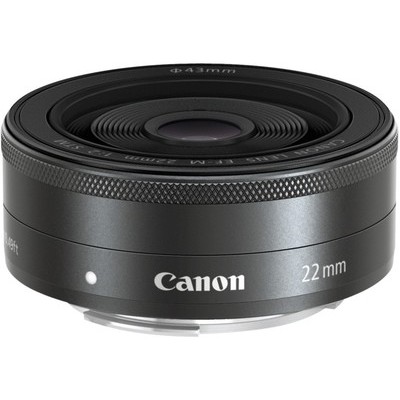 Canon Crop Φωτογραφικός Φακός EF-M 22mm f/2 STM Wide Angle / Pancake για Canon EF-M Mount Black