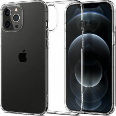 Spigen Liquid Crystal Back Cover Σιλικόνης Crystal Clear (iPhone 12 / 12 Pro)