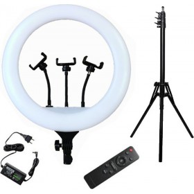 Ring Light YQ-580 58cm με Τρίποδο Δαπέδου και Βάση για Κινητό