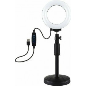 Puluz Ring Light LED Ring Light 12cm 12cm 3200-6500K με Επιτραπέζια Βάση Στήριξης Puluz Ring Light LED Ring Light 12cm 12cm 3200-6500K με Επιτραπέζια Βάση Στήριξης