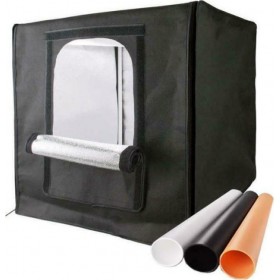 Photo Box Αναδιπλούμενο Στούντιο Φωτογράφισης Φωτιζόμενο με Πολλαπλά Backround 60x60x60cmΚωδικός: 54430 
