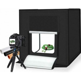 Photo Box Aναδιπλούμενο Στούντιο Φωτογράφισης με Ενσωματωμένο LED Φωτιζόμενο με Πολλαπλά Backround 40x40x40cmΚωδικός: 00101418 