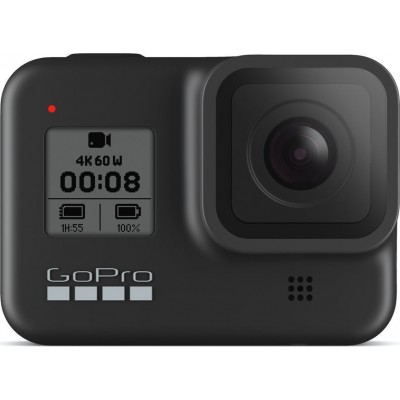 GoPro Hero8 Action Camera 4K Ultra HD με WiFi Μαύρη με Οθόνη 2"