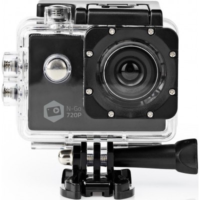 Nedis ACAM11BK Action Camera HD (720p) Υποβρύχια (με Θήκη) Μαύρη με Οθόνη 2"