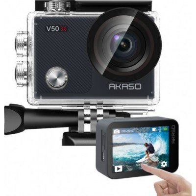 Akaso V50X Action Camera 4K Ultra HD με WiFi Μαύρη με Οθόνη 2"