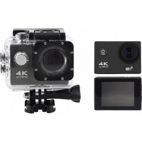 606481 Action Camera 4K Ultra HD Υποβρύχια (με Θήκη) με WiFi Μαύρη με Οθόνη 2"