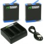 Wasabi Power Battery Kit + Triple Charger KIT-TC-HERO8 for GoPro HERO8/7/6/5