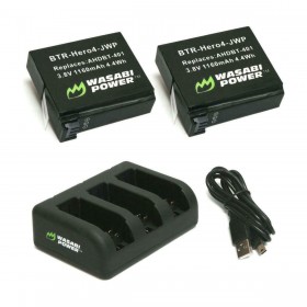 Wasabi Power Battery Kit Triple KIT-TRI-HERO4 for GoPro