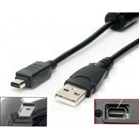 USB Καλώδιο Δεδομένων για Casio Exilim EX-Z2/ EX-Z8/ EX-Z9/ EX-Z11 Μαύρο (OEM) (BULK)