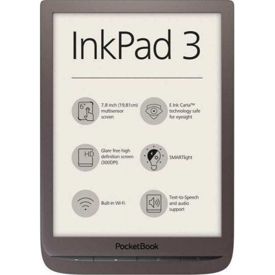 Pocketbook InkPad 3 με Οθόνη Αφής 7.8" (8GB) Καφέ