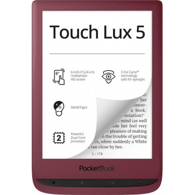 Pocketbook Touch Lux 5 με Οθόνη Αφής 6" (8GB) Κόκκινο