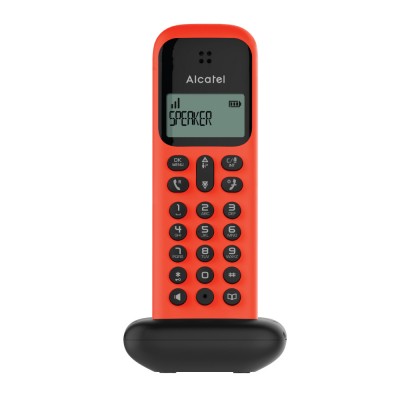 Alcatel D285 Ασύρματο Τηλέφωνο με Aνοιχτή Aκρόαση Κόκκινο
