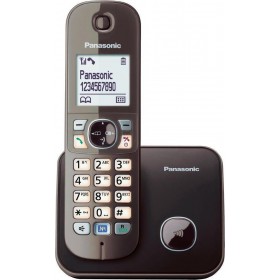 Panasonic KX-TG6811 Ασύρματο Τηλέφωνο με Aνοιχτή Aκρόαση Καφέ