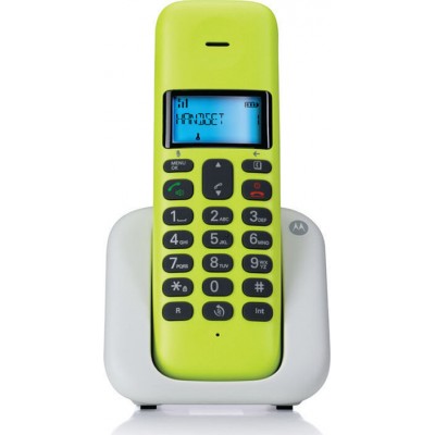 Motorola T301 Ασύρματο Τηλέφωνο με Aνοιχτή Aκρόαση Κίτρινο