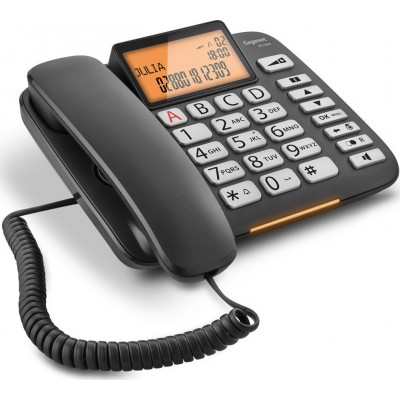 Gigaset DL580 Ενσύρματο Τηλέφωνο Γραφείου για Ηλικιωμένους Μαύρο