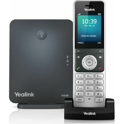 Yealink W60P Ασύρματο Τηλέφωνο IP 8 γραμμών Μαύρο