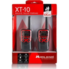 Midland XT10 Ασύρματος Πομποδέκτης PMR Σετ 2τμχ Σε Κόκκινο Χρώμα Midland XT10 Ασύρματος Πομποδέκτης PMR Σετ 2τμχ Σε Κόκκινο Χρώμα