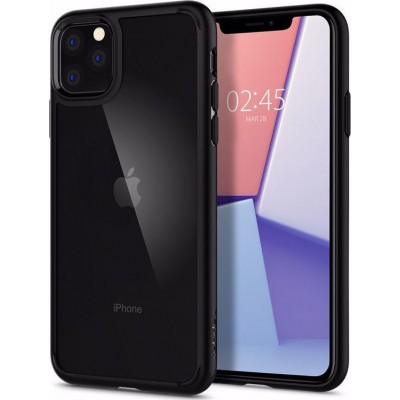 Spigen Ultra Hybrid Back Cover Πλαστικό Clear/Matte Black (iPhone 11 Pro Max)