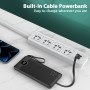 Veger VP1116 Power Bank 10000mAh με Θύρα USB-A και Θύρα USB-C Μαύρο