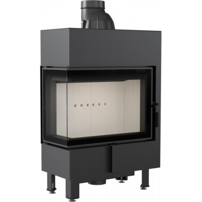 Kratki Lucy 12 Slim L BS Ενεργειακό Τζάκι Ξύλου 8kW Αριστερή Γωνία με Πόρτα Ανοιγόμενη