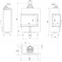 Kratki Lucy 12 Slim L BS Ενεργειακό Τζάκι Ξύλου 8kW Αριστερή Γωνία με Πόρτα Ανοιγόμενη