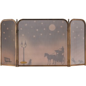 Zogometal 577 Μεταλλικό Προστατευτικό Τζακιού 54x23x50cm Αντικέ Σκουριά Zogometal 577 Μεταλλικό Προστατευτικό Τζακιού 54x23x50cm Αντικέ Σκουριά
