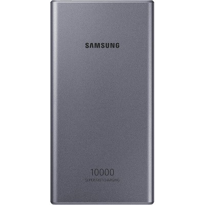 Samsung Power Bank 10000mAh 25W με Θύρα USB-A και Θύρα USB-C Quick Charge 2.0 Γκρι