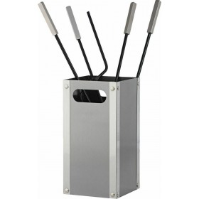 Zogometal 1235-K34 Σετ Εργαλείων Τζακιού με Κουβά Inox Ασημί Zogometal 1235-K34 Σετ Εργαλείων Τζακιού με Κουβά Inox Ασημί