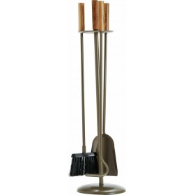 Zogometal 1240-B10 Σετ Εργαλείων Τζακιού με Κρεμανταλά Ξύλο Ελιάς/Καφέ Ελιάς Zogometal 1240-B10 Σετ Εργαλείων Τζακιού με Κρεμανταλά Ξύλο Ελιάς/Καφέ Ελιάς