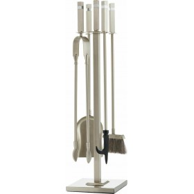Zogometal 1225-B07 Σετ Εργαλείων Τζακιού με Κρεμανταλά Νίκελ Ματ/Χρώμιο Zogometal 1225-B07 Σετ Εργαλείων Τζακιού με Κρεμανταλά Νίκελ Ματ/Χρώμιο