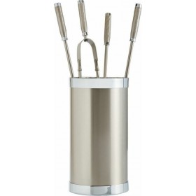 Zogometal 1195-K10 Σετ Εργαλείων Τζακιού με Κουβά Νίκελ Ματ/Χρώμιο Zogometal 1195-K10 Σετ Εργαλείων Τζακιού με Κουβά Νίκελ Ματ/Χρώμιο