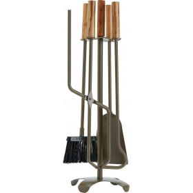Zogometal 1240-B15 Σετ Εργαλείων Τζακιού με Κρεμανταλά Ξύλο Ελιάς/Καφέ Ελιάς Zogometal 1240-B15 Σετ Εργαλείων Τζακιού με Κρεμανταλά Ξύλο Ελιάς/Καφέ Ελιάς