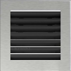 Kratki Fresh Τετράγωνη Περσίδα Τζακιού 17x17cm Inox Kratki Fresh Τετράγωνη Περσίδα Τζακιού 17x17cm Inox