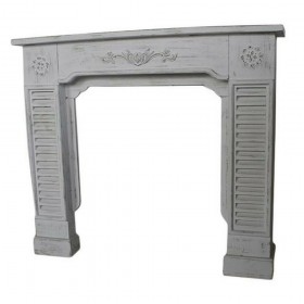 Inart 3-70-156-0060 Ξύλινη Πρόσοψη Τζακιού 115x100cm White