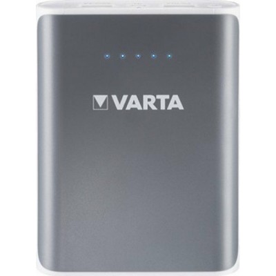 Varta Pack Power Bank 10400mAh με 2 Θύρες USB-A Ασημί