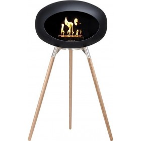 Le Feu Ground Wood Steel Fireplace Επιδαπέδιο Τζάκι Βιοαιθανόλης Εσωτερικού Χώρου Soaptreated Oak