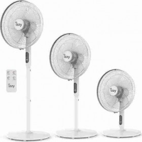 Izzy IZ-9007 Ανεμιστήρας Ορθοστάτης 2 σε 1 70W Διαμέτρου 40cm με Τηλεχειριστήριο Izzy IZ-9007 Ανεμιστήρας Ορθοστάτης 2 σε 1 70W Διαμέτρου 40cm με Τηλεχειριστήριο