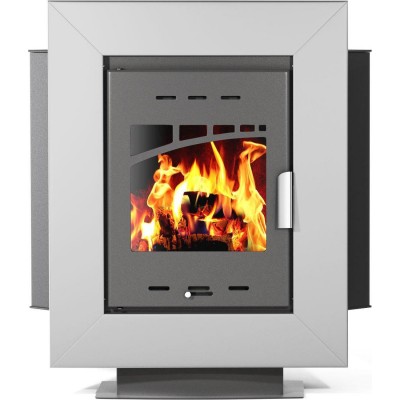 Thermogatz GS 14 Corner με Πλαίσιο Χαλύβδινη Ξυλόσομπα 14.4kW Λευκή