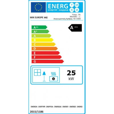 Mytherm Angela TA Σόμπα Pellet Αερόθερμη / Αεραγωγών 25kW Μπλε