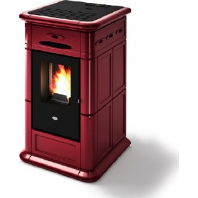 Eva Calor Alina Σόμπα Pellet Αερόθερμη 8.88kW Κόκκινη Eva Calor Alina Σόμπα Pellet Αερόθερμη 8.88kW Κόκκινη