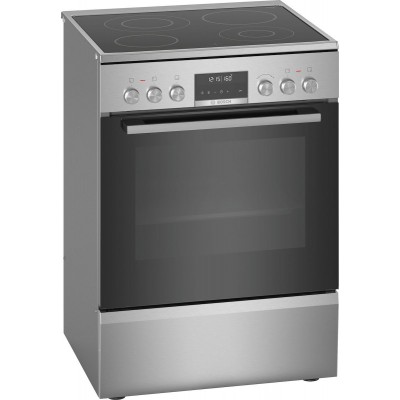 Bosch HKS79W250 Κουζίνα 63lt με Κεραμικές Εστίες Π60εκ. Inox