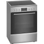 Bosch HKS79W250 Κουζίνα 63lt με Κεραμικές Εστίες Π60εκ. Inox